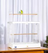 Prevue Pet Products Clear View Glass Standing Bird Cage - Ideal for Small Birds like Parakeets,