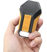 INGA Wearable Bluetooth Speaker, Mini Clip-on Portable Speaker with Light & Warning Lamp, Built-i...