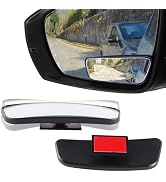Livtee Framed Rectangular Blind Spot Mirror, HD Glass and ABS Housing Convex Wide Angle Rearview ...