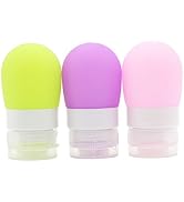 Mziart Portable Soft Silicone Travel Bottles Travel Containers(1.3OZ, Pack of 3)