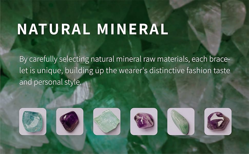 natural mineral raw materials, each bracelet is unique