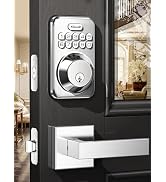 Zowill Keyless Entry Door Lock with 2 Lever Handles, Electronic Keypad Deadbolt, Auto-Locking, An...