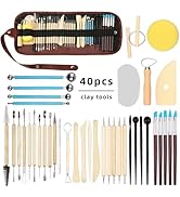 LINPHCEY 40Pcs Clay Sculpting Tools Set Perfect for Polymer Air Dry Modeling Clay Beginners & Pro...