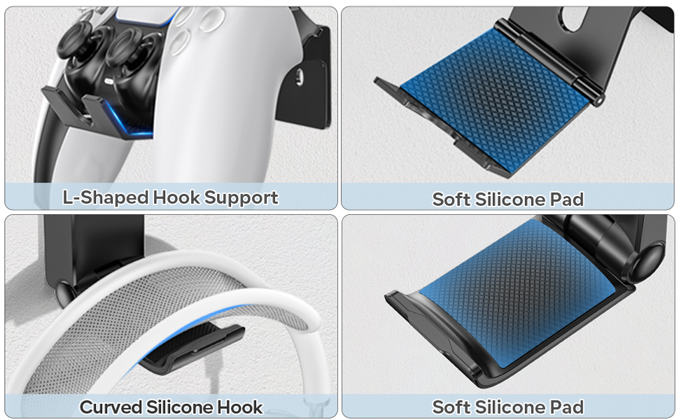 headset wall mount holder stand