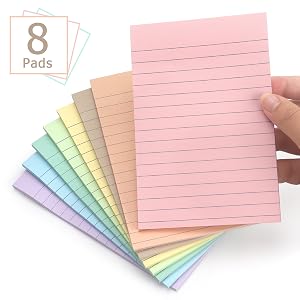 Lined sticky notes 8 Pads