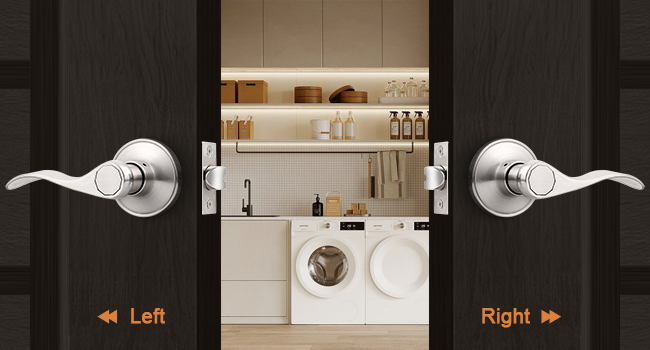 brushed nickel passage door handle