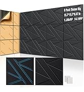 8 Pack Self-Adhesive Soundproof Wall Panels, 15.7 x 15.7 x 0.47 in Sound Proof Foam Panels for Wa...