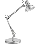 LEPOWER Metal Desk Lamp, Adjustable Goose Neck Architect Table Lamp, Swing Arm Desk Lamp with Cla...