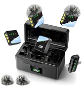 Gicorino Wireless Lavalier Microphone for iPhone & Android, Upgraded Mini Microphone with Digital...