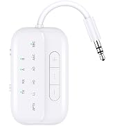 Bluetooth Transmitter Receiver,2-in-1 V5.3 Wireless Transmitter for Airplane,TV,PC,Gym,Switch. Su...