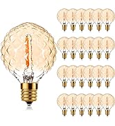 G40 E12 LED Candelabra Decorative Light Bulbs, Globe Outdoor String Light Replacement Christmas B...