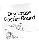 Hygloss Dry Erase Poster Boards 11x14-Inch, Pack of 30 Dry Erase Sheets, Reusable White Board for...