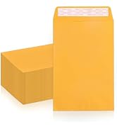 Goefun Small Manila Envelopes 6x9 100 GSM, Yellow Kraft Catalog Envelopes Self Seal for Mailing, ...