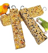 Acsist 3PCS Parakeet Treats,Parrot Grains Mixed Treat Sticks,Vegetable & Grain Style Sticks,Bird ...