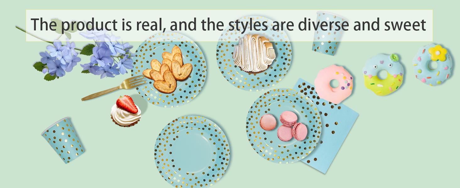 blue paper plates