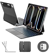RAYMCRAFT for iPad Pro 13-inch Case with Keyboard (M5/M4, 2025/2024), 11-Colors Backlight with Pe...