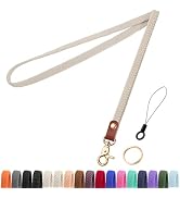 Fishent Stretchy Thin Lanyards for Keys ID Badges, Cute Long Teacher Neck Key Lanyard Keychains f...