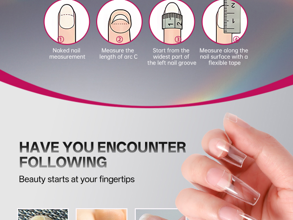 krofaue Clear Nail Tips
