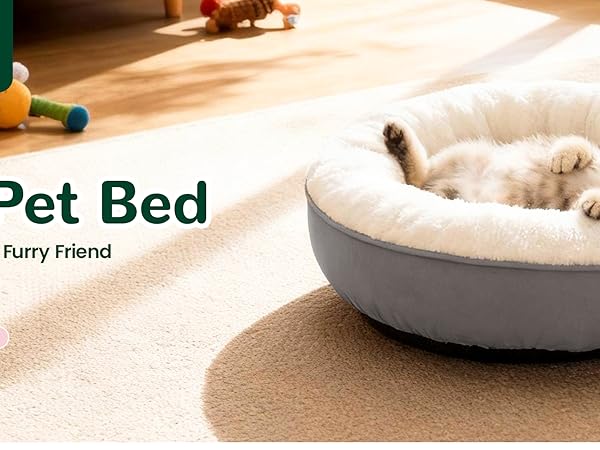 small dog bed donut