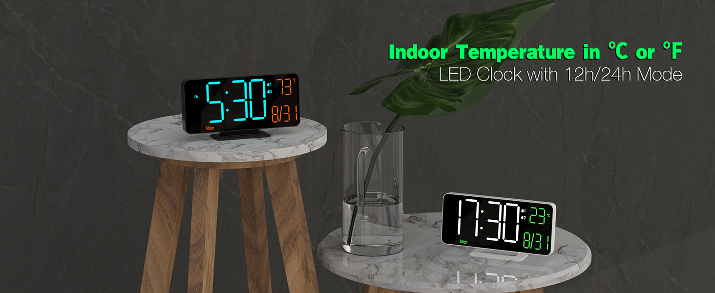 6.7in digital clock