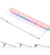 Kucle Ergonomic Computer Keyboard Stand - Adjustable Keyboard Riser Tilt Clear and Pink Acrylic K...