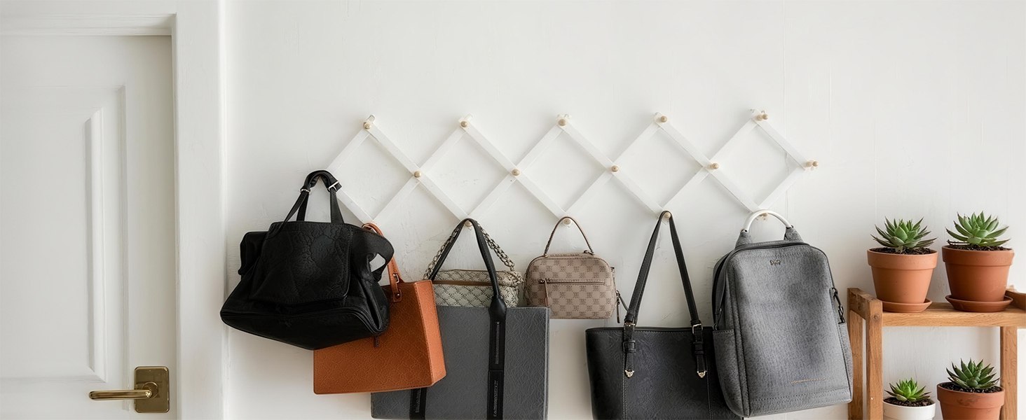Hang accessories & decorate your wooden home with this classic white foldable coat rack.