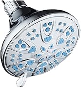 AquaDance Antimicrobial – Anti-Clog High-Pressure 6-Setting Shower Head with Microban Nozzle Prot...