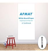AFMAT Whiteboard Sticker, 17.3" x 78" Dry Erase Contact Paper, Stain-Proof & Super Sticky, No Gho...