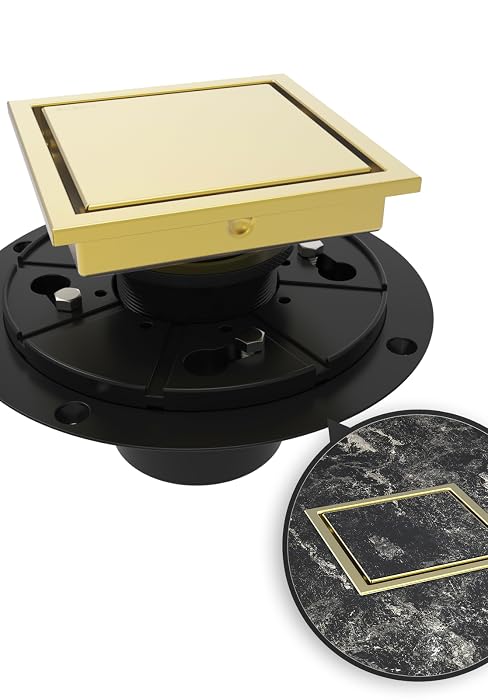 gold shower drain