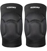 YEEKORO Knee Pads with Thickened SBR Pad Sports Knee Support Sleeve Anti-Slip Wrestling Knee Brac...