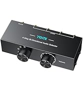 YGiTK 4-Way Stereo Audio Switcher 4-in-1-Out/ 1-in-4-Out Bi-Directional 3.5mm Aux & RCA L/R Audio...