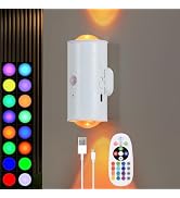 Hirzsjoy LED Wireless Wall Sconce with Remote, 16 Colors Changing, Motion Sensor Light Indoor, Di...