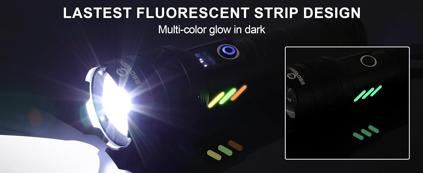 esgreen rechargeable flashlights high lumens