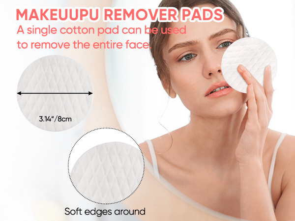 A single cotton pad can be used to remove the entire face.