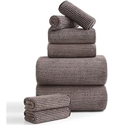 8-Piece Premium Towel Set for Bathroom|2 Oversized Large Bath Sheet,2 Hand Towels,4 Washcloths|So...
