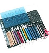 26 PCS Upgraded Polymer Clay Tools, Dotting Tools, Clay Sculpting Tools,Acrylic Roller Pin, Polym...