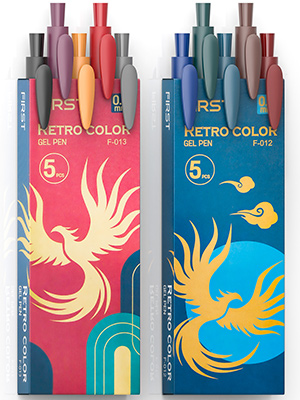 vintage colored gel ink pens