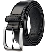 Bighake Men's Genuine Leather Dress Belt, Handmade Leather Jeans Belt for Men Work Business and C...