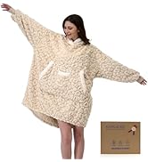 KAWAHOME Wearable Blanket Hoodie for Women Adult, Warm Cozy Soft 3D Pattern Hooded Sweatshirt, Bi...