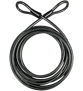 DELSWIN Security Steel Cable with Loops - 6ft, 15ft Heavy Duty Bike Steel Cables 3/8 inch Thick V...