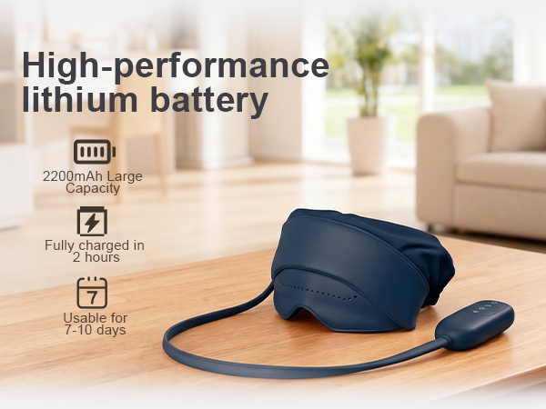 The built-in 2200mAh battery supports up to 7–10 days of use with just 15 minutes per day.