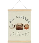 KDHTY Sports Bedroom Decor for boys Room Decor,All Legends Start Small Sports Nursery Art,Sports ...