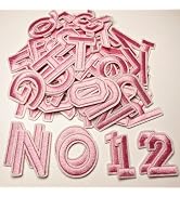 Jongdari 75pcs Iron On Letters and Numbers Patches for Clothing, 1.5" Embroidery Alphabet Letterm...