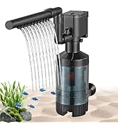 Carefree Fish Aquarium Sponge Filter Quiet with Fish Poops Collector Quiet for 3~8Gal Fish Tank f...