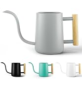 Gray Indoor Watering Can - 35oz Long Spout Watering Can Indoor Plants - Stainless Steel Metal Wat...
