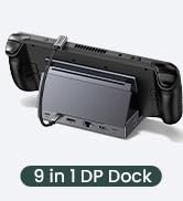 UGREEN Steam Deck Dock 9-in-1 USB C Docking Station with Foldable Stand, 4K@120Hz DP, Gigabit Eth...