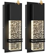 PARTPHONER LED Dusk to Dawn Outdoor Light Fixture Exterior Wall Sconces Porch Light 2 Pack Outsid...