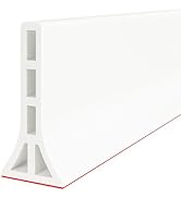 DLYYPLUS 3" High Shower Threshold Water Dam 39 Inch Collapsible Shower Water Splash Guard Self-ad...