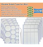 KAIHENG 96PCS Double Sided Tape for Walls, Mounting Tape, Picture Hanging Strips Removable Adhesi...