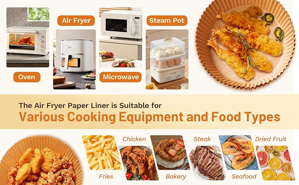 High Temperature Resistance Airfryer Paper Liners